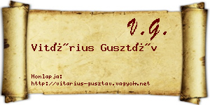 Vitárius Gusztáv névjegykártya